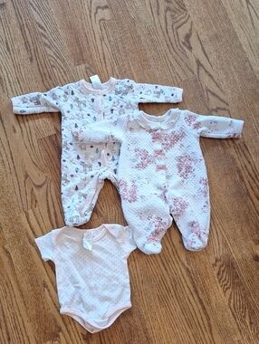 Little Beginnings onesies 0-3mos